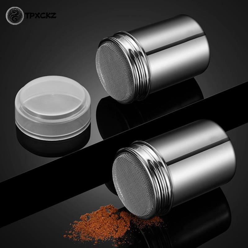 Sugar Scrub Coffee - ที่ร่อนกาแฟจากแป้งโกโก้ทำจากสแตนเลสถังน้ำตาลละเอียดแบบตาข่ายโรยผงสำหรับบาร์บีคิวกาแฟแฟนซี