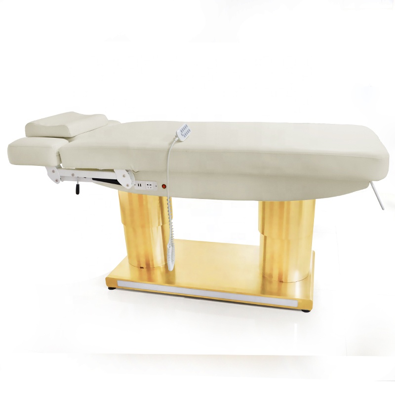 Spa Wellness And Beauty - เฟอร์นิเจอร์เพื่อสุขภาพ เก้าอี้นวดหน้าสปา Anteeth เฟอร์นิเจอร์เสริมความงาม เก้าอี้นวดไฟฟ้าฐานสีทองสำหรับร้านเสริมสวย