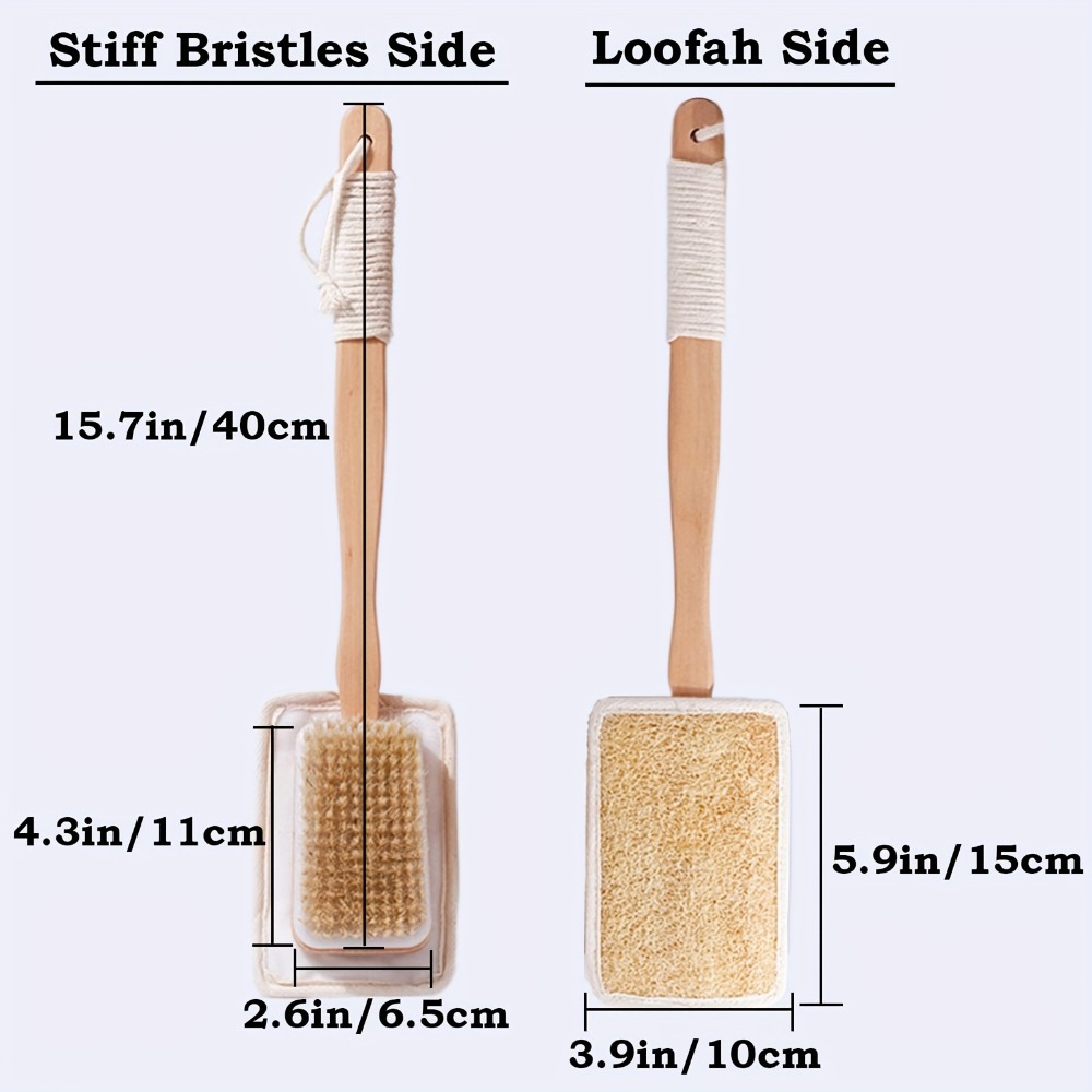 แปรงอาบน้ำด้ามยาวไม้ ขนแปรงธรร - Body Loofah Natural บทวิจารณ์และราคา